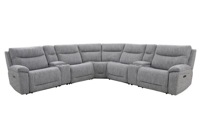 Parker Living - Apollo 6pc Package A Sectional in Weave Grey (incomplete)