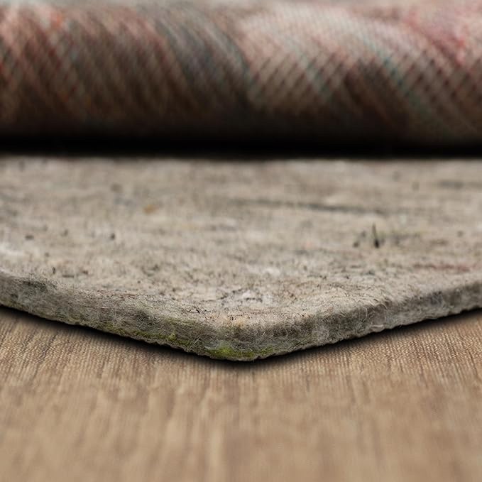 Mohawk Home 12' x 15' Non Slip Rug Pad Gripper 1/4 Thick Dual Surface Felt + Rubber Gripper - Safe for All Floors