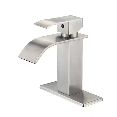 Flynama Single Hole 1-Handle Bathroom Sink Faucet with Deck Plate