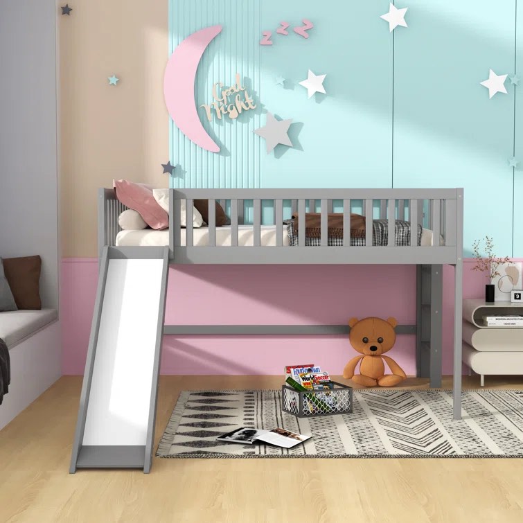 Jalecia Kids Bed GREY. INCOMPLETE!