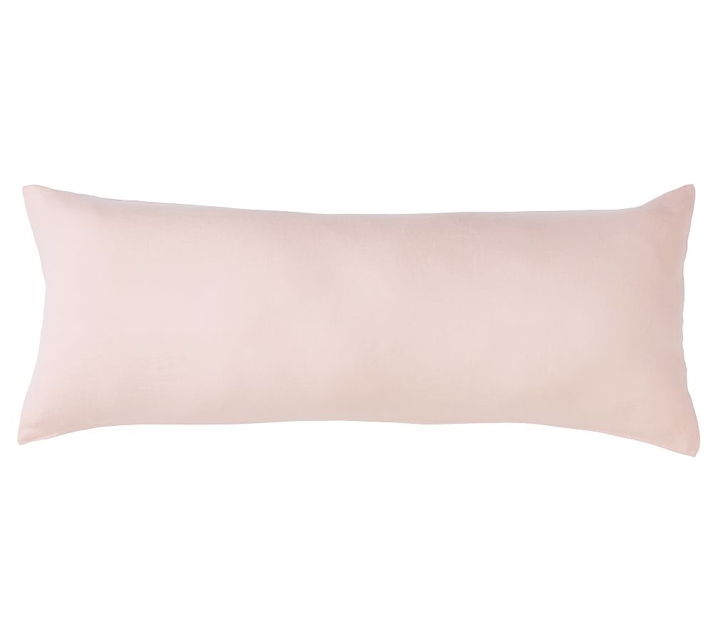 linen throw pillow pink (similar to stock photo)