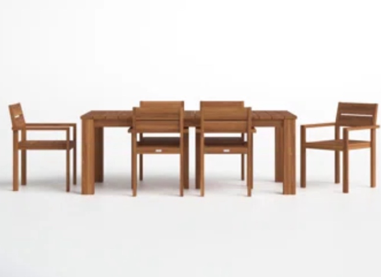Azul Rectangular 6 - Person 81.30'' Long Dining Set (incomplete)