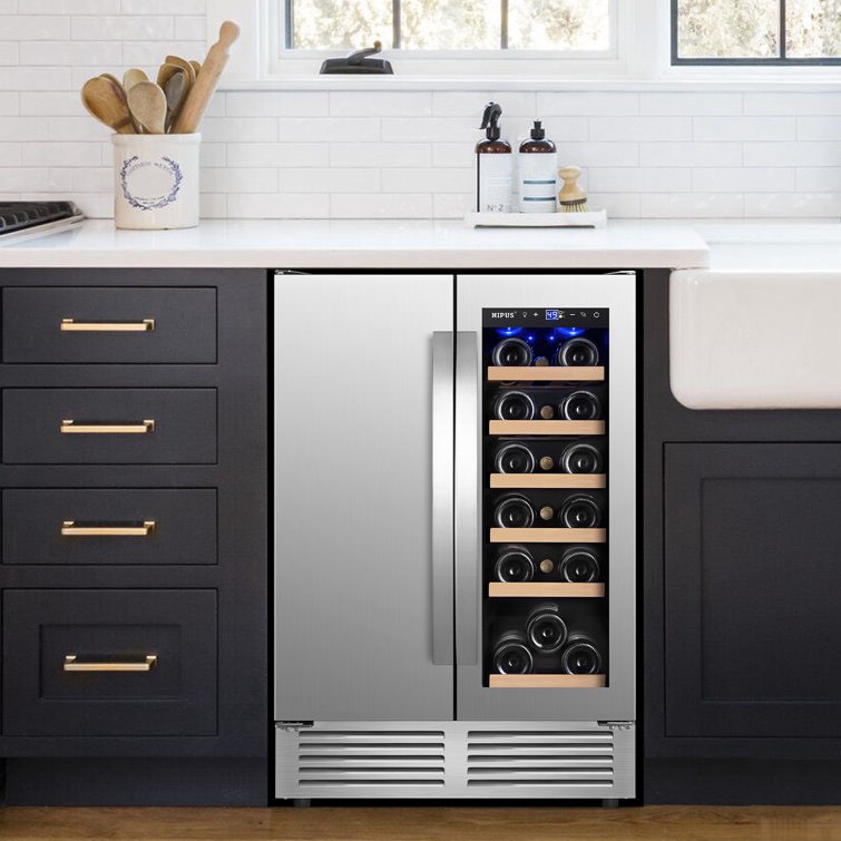 Nipus Classic Series 24" Dual Zone 18 Bottle and 57 Can Wine & Beverage Refrigerator Built-in and Freestanding