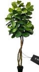 Vickerman Everyday Faux Fiddle Leaf Fig Tree 6ft Tall Green Silk Artificial Indoor Fiddle Plant with 65 Large Fiddle Leaves Single Stem Home Office Decor