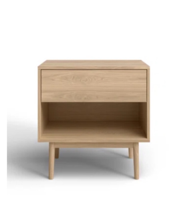 Indra 1 - Drawer Solid Wood Nightstand