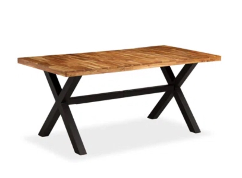 Dining Table Solid Acacia and Mango Wood 70.9" x 35.4" x 29.9" By Foundry Select