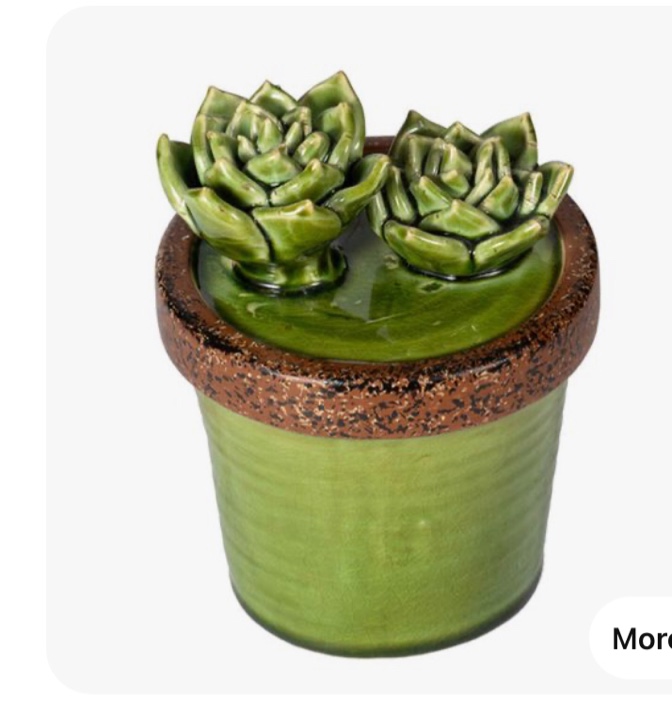 August Grove® Green Ceramic Echeveria Plant Figurine Porcelain / Ceramic in Gray / Green | 6.5 H x 5.5 W x 5.5 D in | Wayfair | Home Decor
