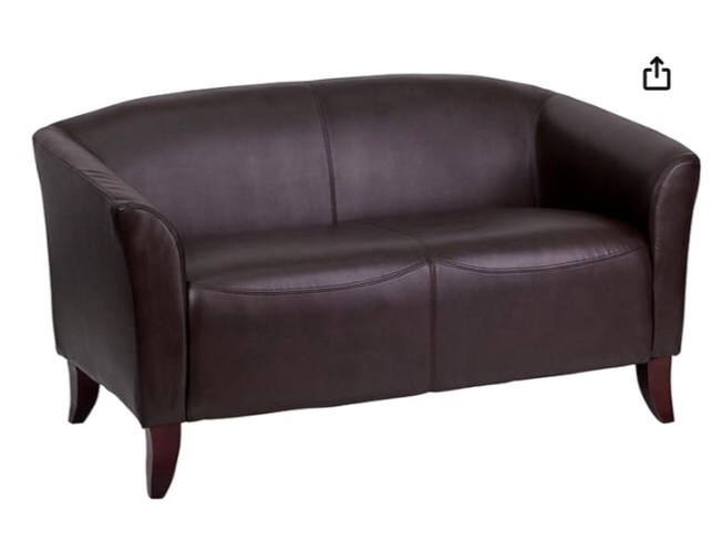 Flash Furniture HERCULES Imperial Series Sofá biplaza de cuero marrón