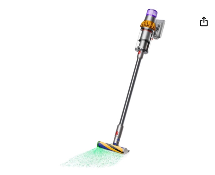 Dyson V15 Detect Cordless Vacuum Cleaner, Yellow/Nickel