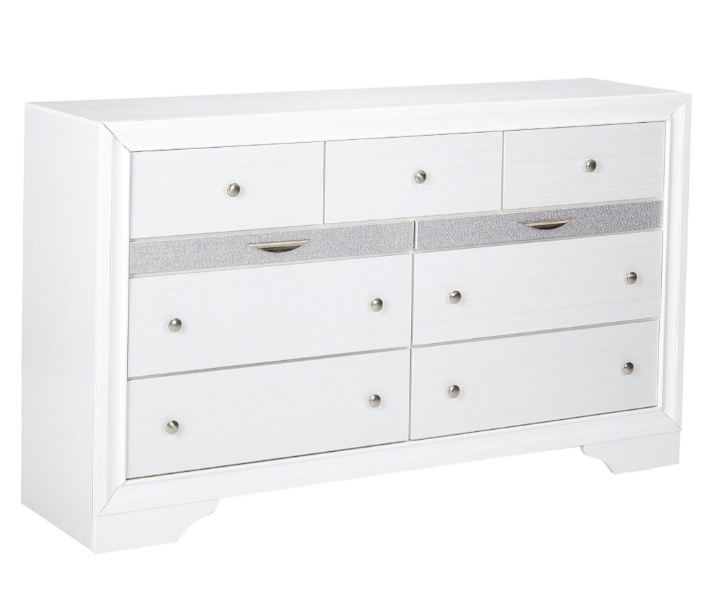 Acme Naima Wood 9-Drawers Bedroom Dresser in White