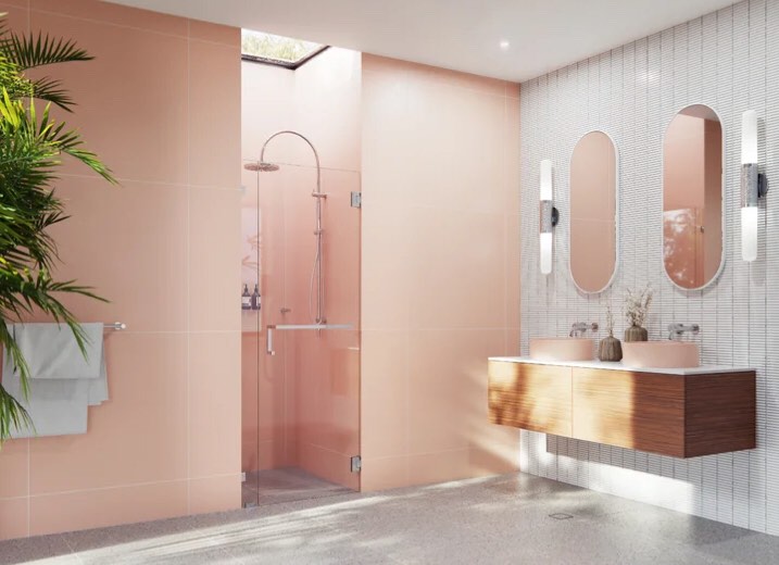 Polished Chrome Umbra 39.25 in. x 78 in. Fully Frameless Wall Hinge Towel Bar Shower Door (Part number: TBWH-39-25-CH)