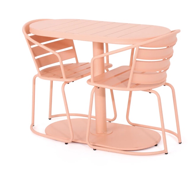 Gunner Oval 2 - Person 39.50" Long Bistro Set