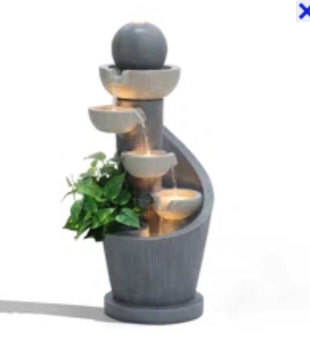 Abdulazeem Resin Fountain with Light