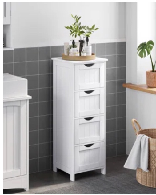 Holtby 11.8" W x 32.3" H x 11.8" D Freestanding Bathroom Cabinet
