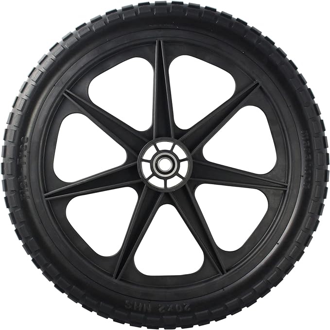 Marathon 92010 Flat Free 20" Replacement Tire Assembly for Rubbermaid Big Wheel Carts 1 PACK Tire Assembly