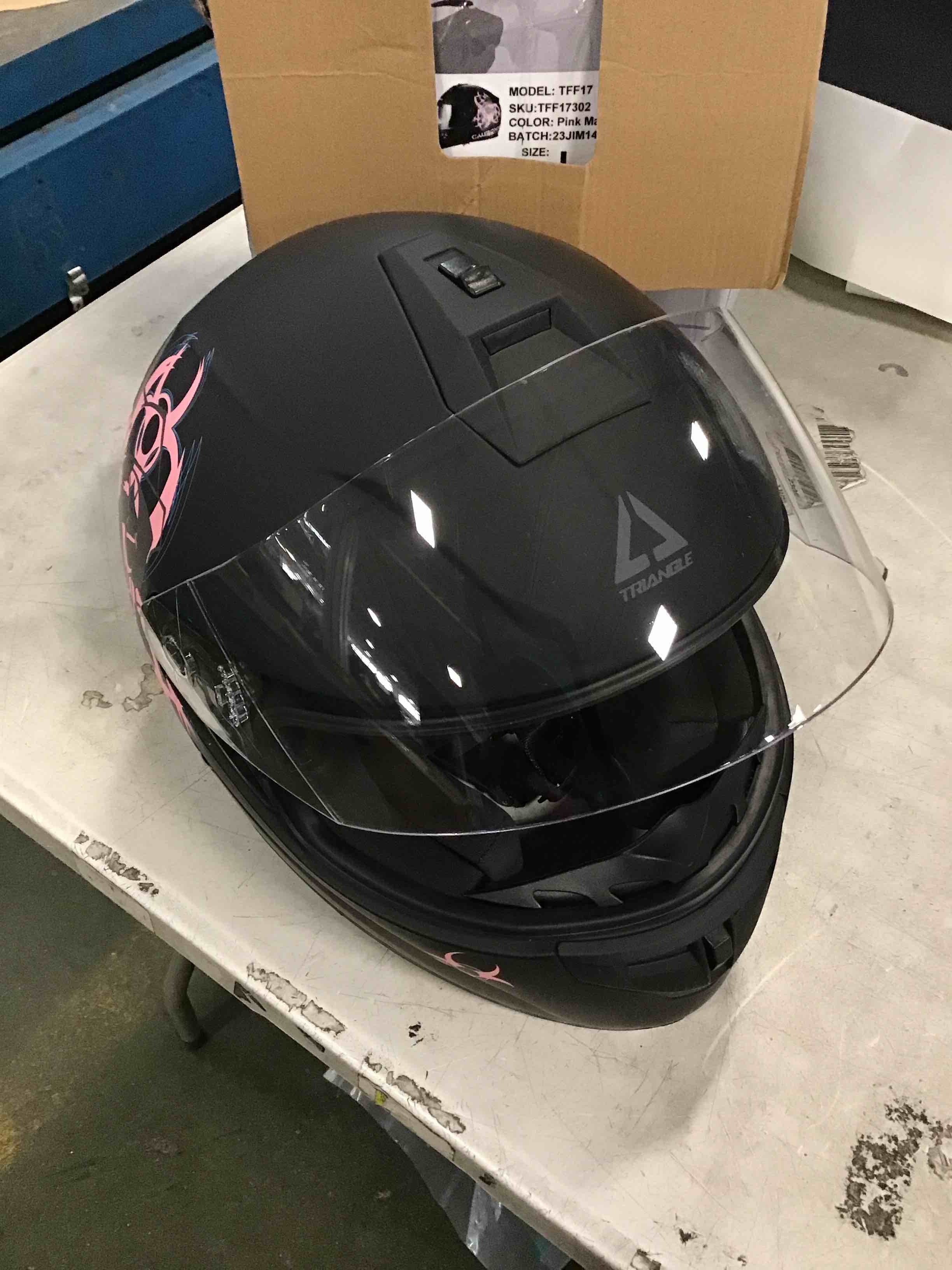 TRIANGLE Full Face Motorcycle Helmet Dual Visor Biohazard Street Bike ...