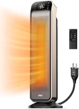Dreo Space Heater, 25" 11.5ft/s Fast Heating Portable Electric Heater with Remote and Anti-Burn Plug, 5 Modes, Overheating & Tip-Over Protection, Oscillating Ceramic Heater for Indoor Use, Gold