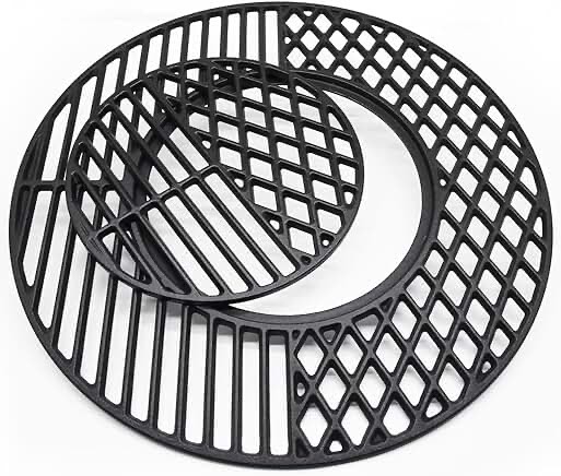 Criditpid 8835 Cast Iron Grill Grates Replacement for Weber 22.5" Charcoal Grills, Kettle, Performer Premium, Master-Touch, Charcoal Smoker, 21.5" Gourmet BBQ System Round Grill Cooking Grate Parts