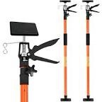 2Pack Adjustable Support Pole,Steel 3rd Hand Support System,Support Rod for Jacks Cargo Bars Drywalls,Cabinet Jacks for Installing Cabinets,Extends from 45 to 114 Inch,Supports up to 154 lbs (2)
