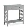 Coventry 32 in. Gray Standard Rectangle Wood Console Table with Drawer