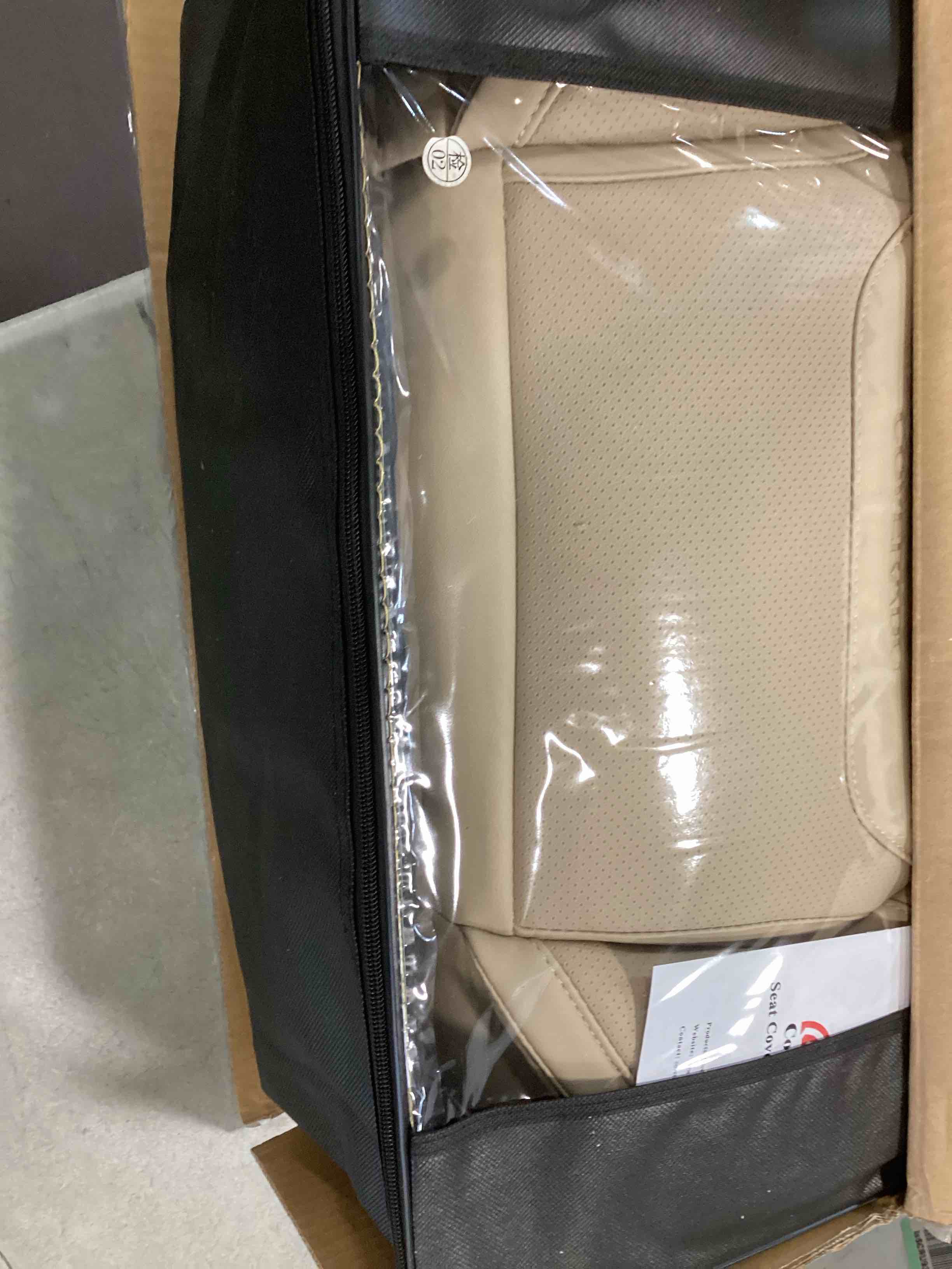 Coverado Front and Rear Seat Covers 5 Pieces, Universal Seat Covers for Cars, Waterproof NAPPA Leather Car Seat Protectors Full Set, Universal Auto Interior Fit for Most Sedans SUV Pick-up Truck Beige Beige Full Set