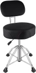 TENTOTEN Drum Throne with Backrest, 4.7in Comfortable Memory Foam Drum Chair with Strong 4 Legs, Hydraulic Drum Throne with Motorcycle Style Drum Thrones for Adults and Beginner