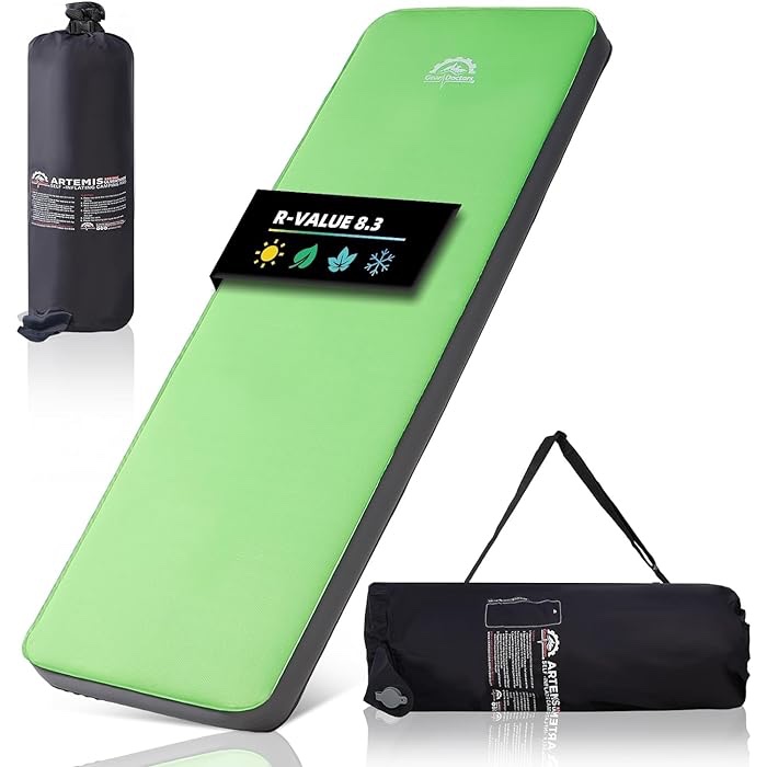 Gear Doctors Camping Pads Self Inflating Ultralight Apollo air 4.3-5.2 R Insulated Camping mats 1.5-3.3 in Must Haves Inflatable Foam air Sleep mat self Inflating air Mattress for Camping cot