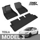 3D MAXpider Custom Fit Kagu Floor Mat (Black) for 2020-2023 Tesla Model 3-1ST Row 2ND Row