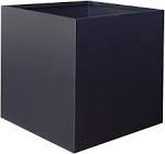 Galvanized Steel Planter Box Black Metal Planter Large Square Indoor Outdoor Planters Cube Steel Heavy Duty Flower Pot 18Inch Powder Coating Modern Commercial Residential for Patio, Deck, Yard, Garden