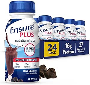 ( incomplete 19 bottle only) ( April 1 2025 ) Ensure Plus Oral Supplement Chocolate 8 Oz Bottle Abbott 58299, 24 Ct