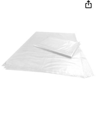 Wowfit 100 CT 18x24 inches 1.1 Mil Clear Plastic Flat Open Poly Bags Great for Proofing Bread, Dough, Storage, Packaging and More