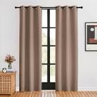 NICETOWN Blackout Window Curtains 80 inch Long, 2 Panels, 34 inch, Cappuccino, Grommet Top Room Darkening Thermal Insulated Solid Vertical Drapes for Bedroom/Kid Room