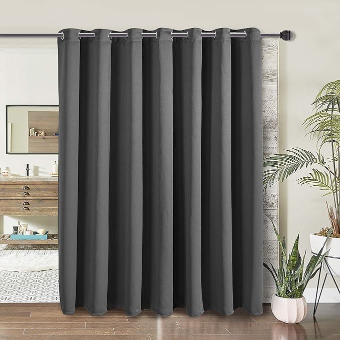 NICETOWN Room Divider Curtain Screen Partitions Privacy Blackout 8lx10w FT White