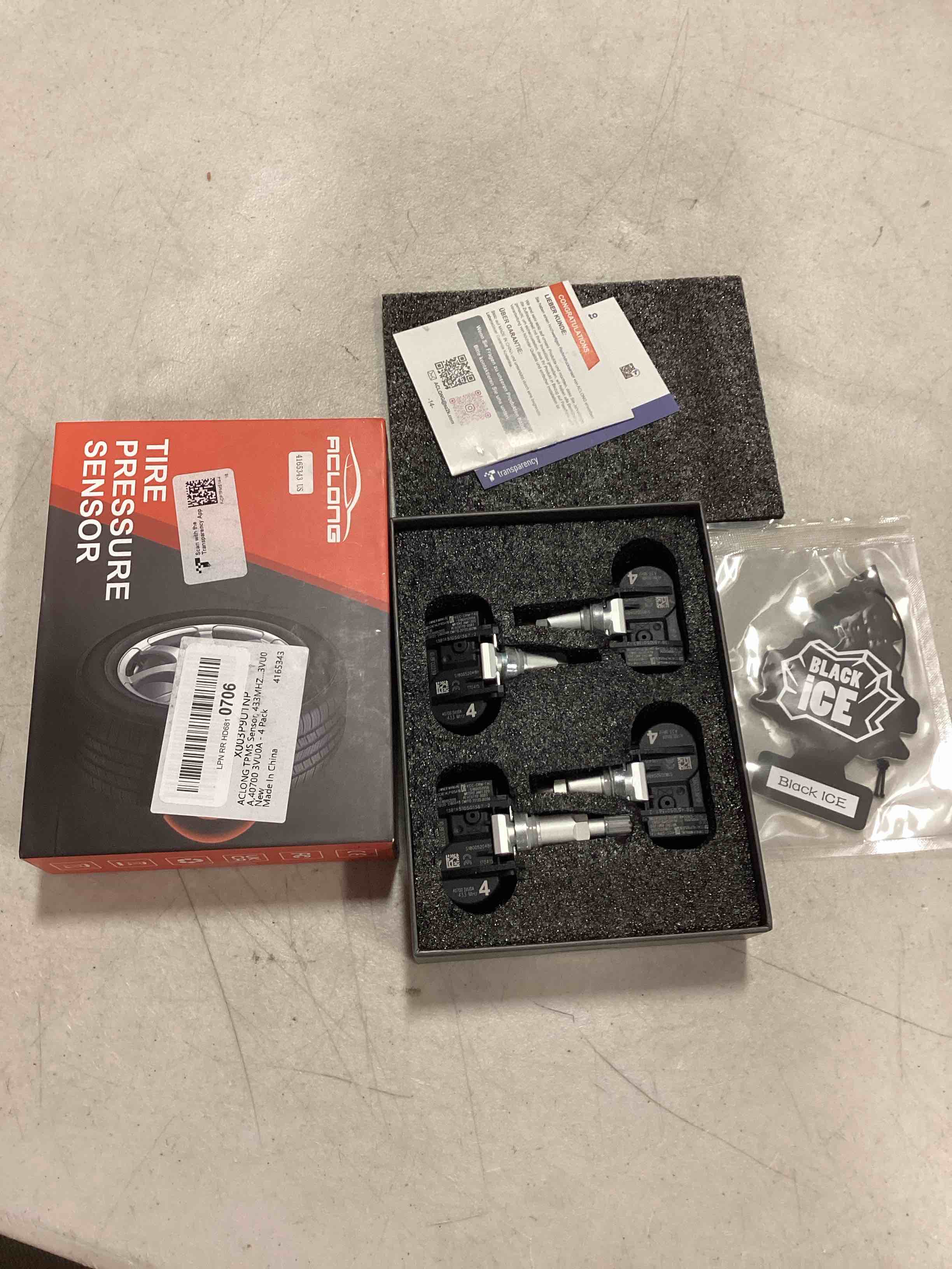 ACLONG TPMS Sensor, 433MHZ Tire Pressure Monitor Sensor for Nissan Rogue 2014 2015 2016, Tire Pressure System Sensors Replacement OE 40700-3VU0A,407003VU0A,40700 3VU0A - 4 Pack