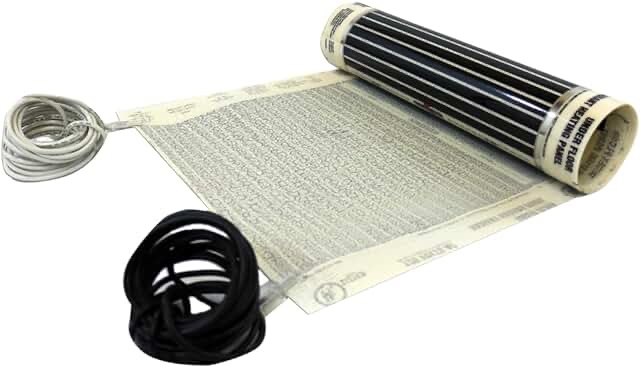 QuietWarmth Joist QWJOIST17X10120 Radiant Floor Heating Mat for Existing Floors (Installs Below Subfloor Between 16”OC Joists)-Size 17”x10’ 120Volt (Covers 13sf)