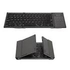DeLUX Full Size Folding Keyboard 78 Keys, Wireless Bluetooth Keyboard with 2-in-1 Touchpad, Portable Travel Multi-Device and Multi-System Keyboard (KF17)