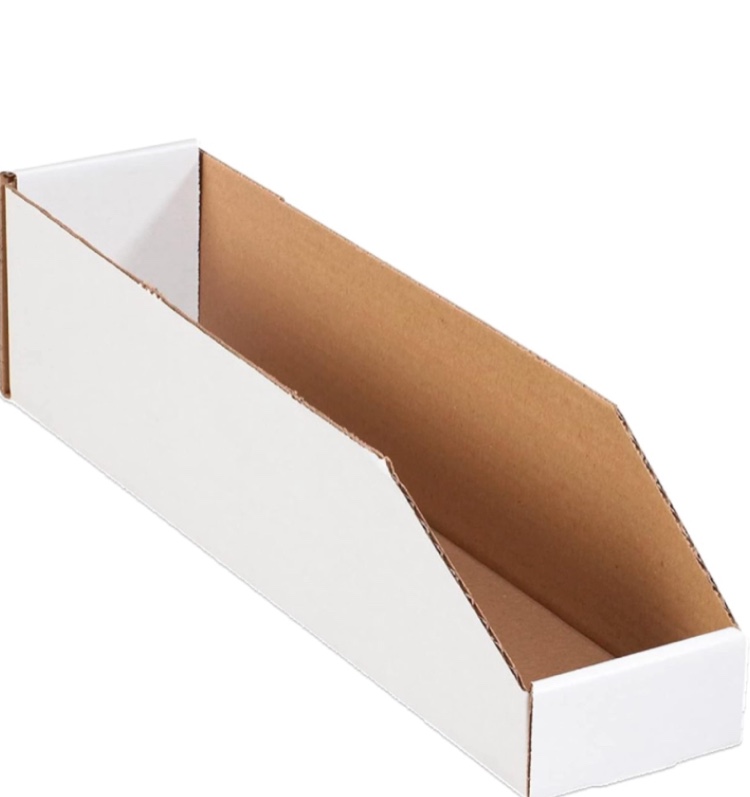 AVIDITI Storage Bins 4"L x 18"W x 4.5"H, 50-Pack | Corrugated Cardboard Box for Packing, Moving and Storage