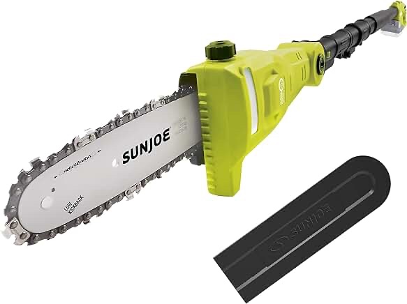 Sun Joe iON100V-10PS-CT 10-Inch 100-Volt Max Lithium-iON Cordless Telescoping Pole Chain Saw, Tool Only
