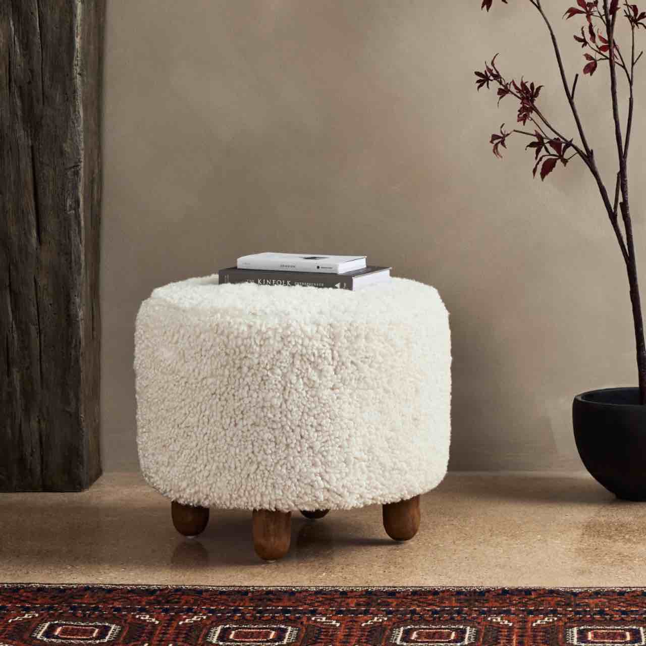 Round Footstool Ottoman
