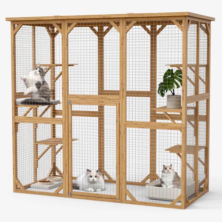 Indoor/Outdoor Playpen Catio Outdoor Cat Enclosure Large Cat House Waterproof (incomplete)