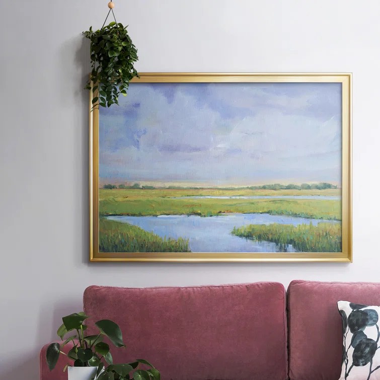 Summer Marsh I Framed On Canvas Print
