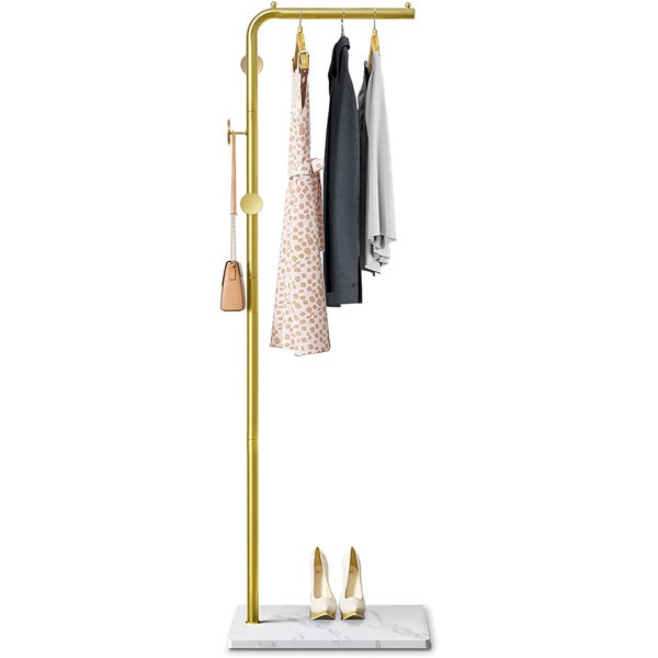 Aadya Iron Freestanding 3 - Hook Coat Rack