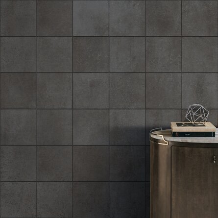 High Street 12'' W x 12'' L Porcelain Concrete Look Singular Tile
