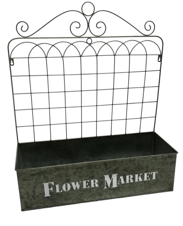 Masie Flower Market Gate Metal Wall Planter