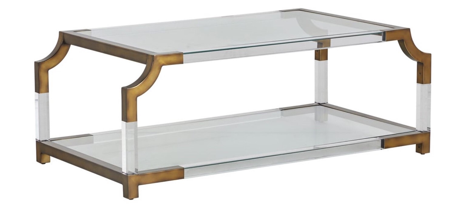 Kensley Coffee Table (only top glass is intact)