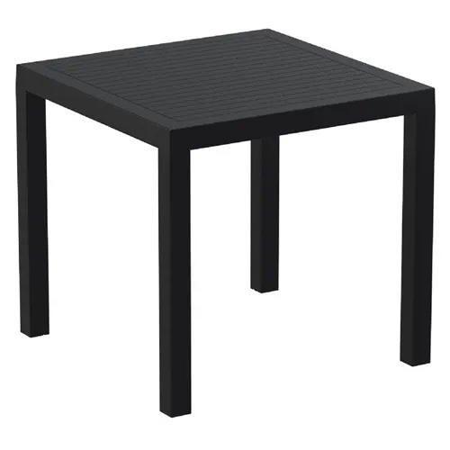 Compamia ISP164-BLA Ares Resin Square Dining Table Black 31 inch