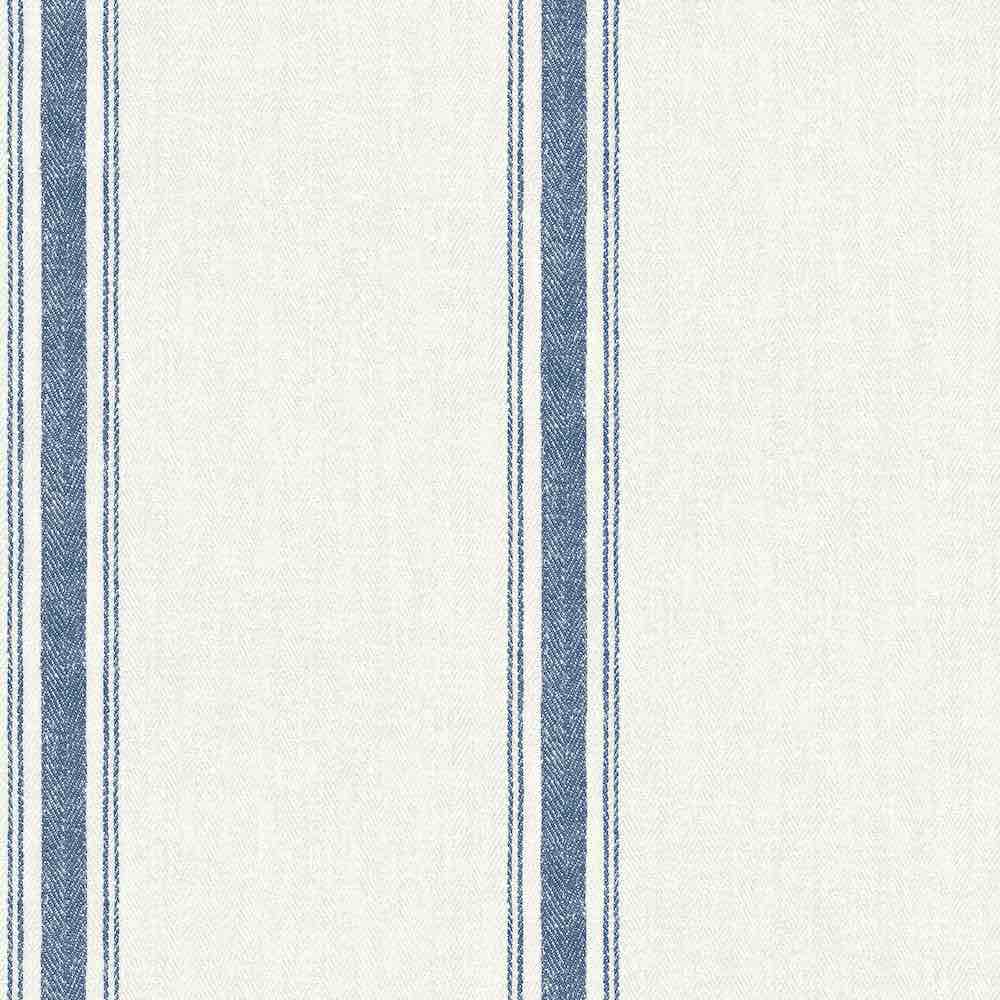 Chesapeake Linette Navy Fabric Stripe Wallpaper