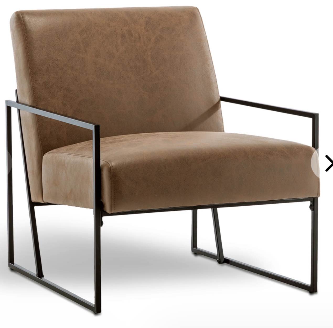 Slanted Upholstered Accent Chair