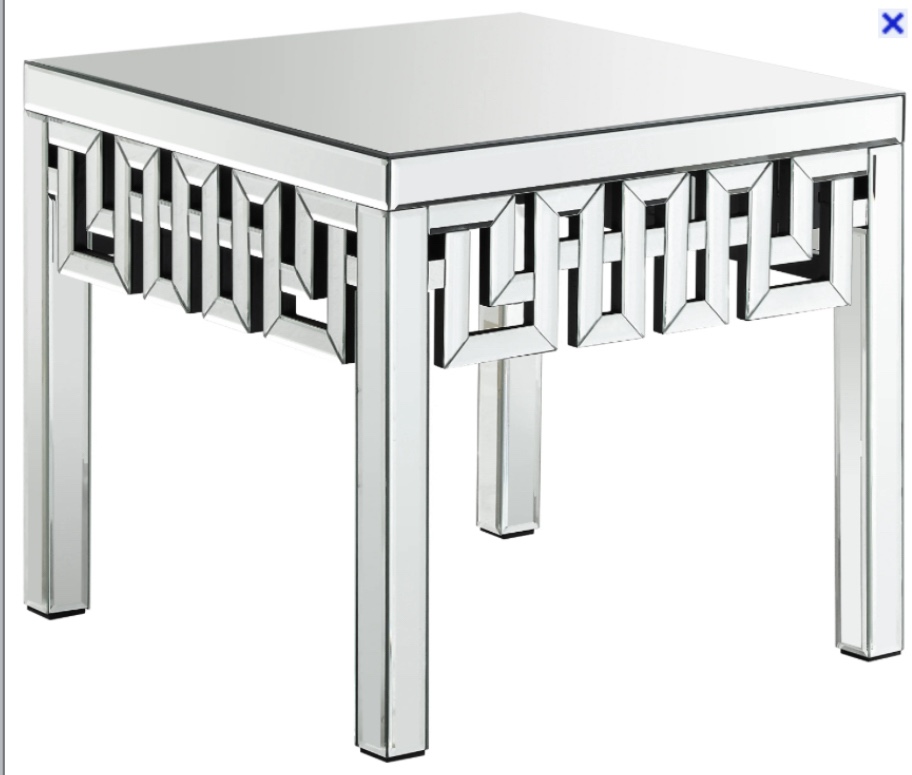 Luong Mirrored End Table(broken)