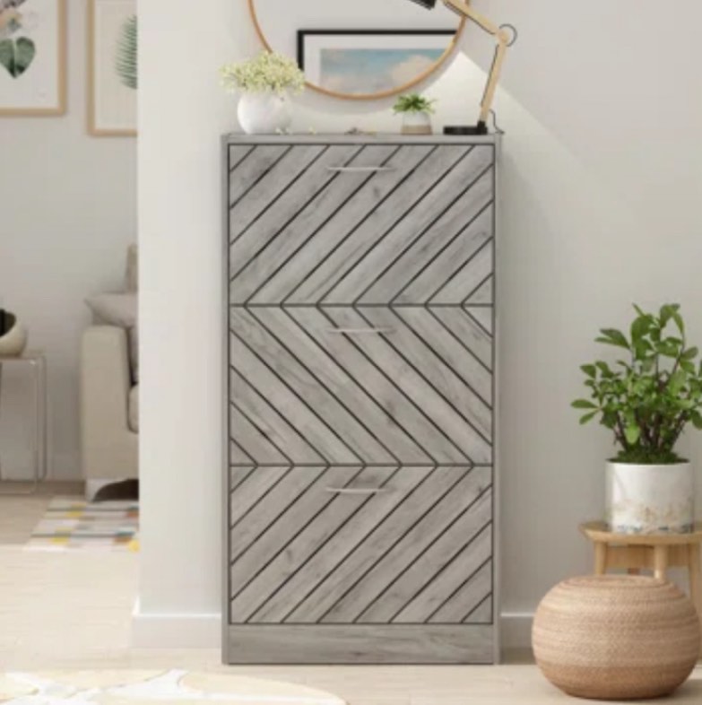 Shoe Storage Cabinet With 3 Drawers